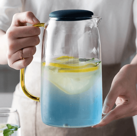 Blue Glass Cold Water Kettle Set