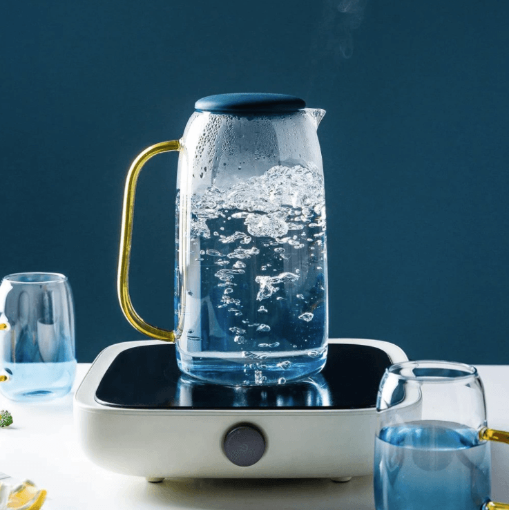 Blue Glass Cold Water Kettle Set